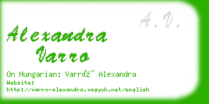 alexandra varro business card